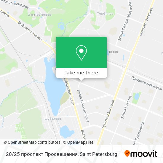 20/25 проспект Просвещения map