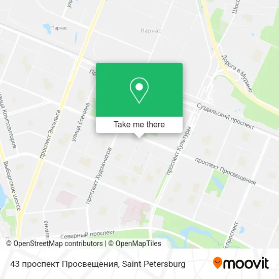 43 проспект Просвещения map