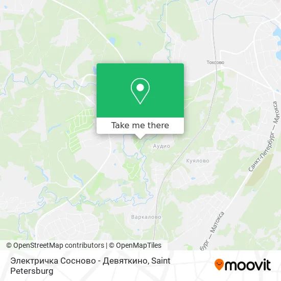 Электричка Сосново - Девяткино map