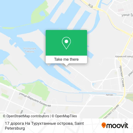 17 дорога На Турухтанные острова map