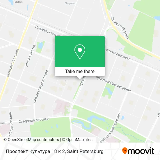 Проспект Культура 18 к 2 map