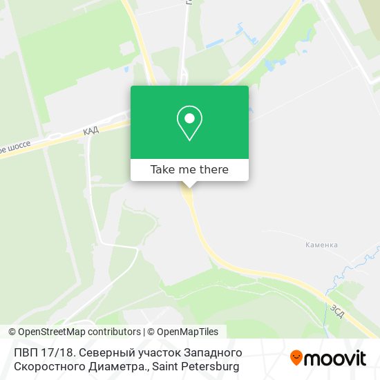 ПВП 17 / 18. Северный участок Западного Скоростного Диаметра. map