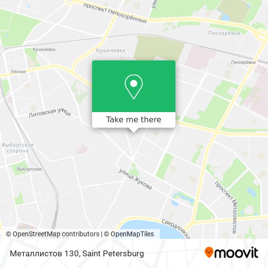 Металлистов 130 map