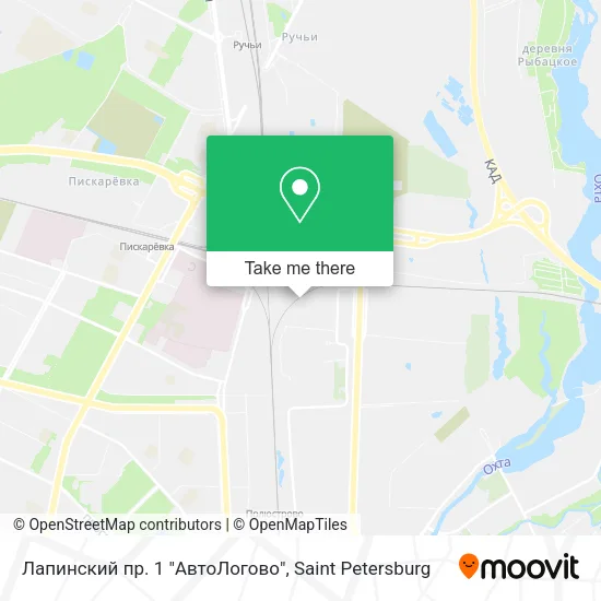 Лапинский пр. 1 "АвтоЛогово" map
