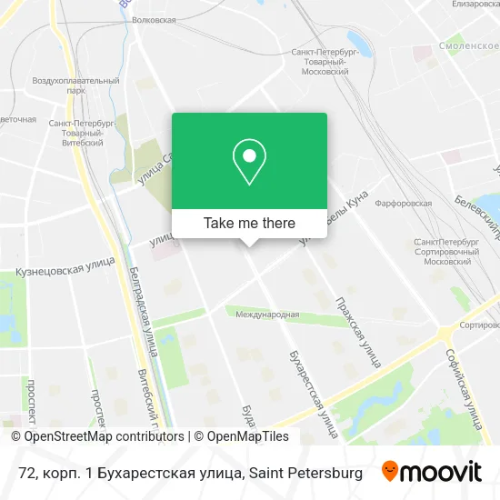 72, корп. 1 Бухарестская улица map