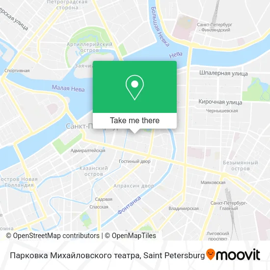 Парковка Михайловского театра map