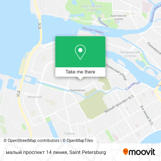 малый проспект 14 линия map