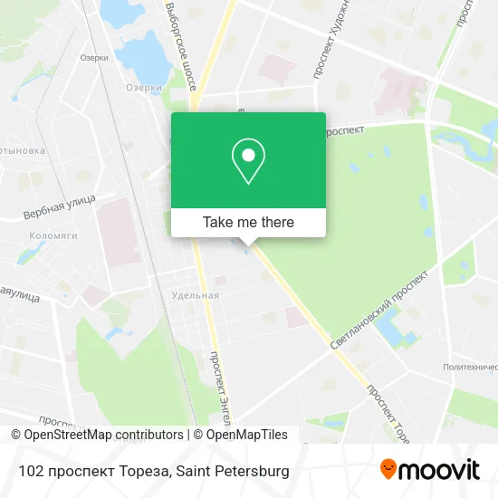 102 проспект Тореза map