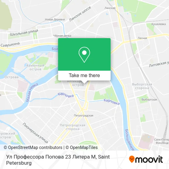 Ул Профессора Попова 23 Литера М map