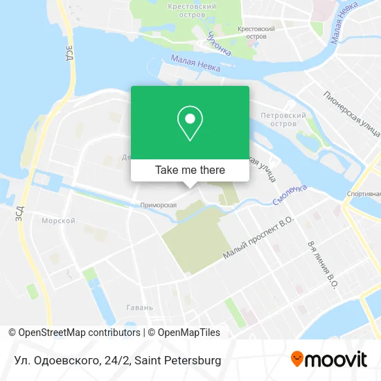 Ул. Одоевского, 24/2 map