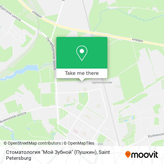 Стоматология "Мой Зубной" (Пушкин) map
