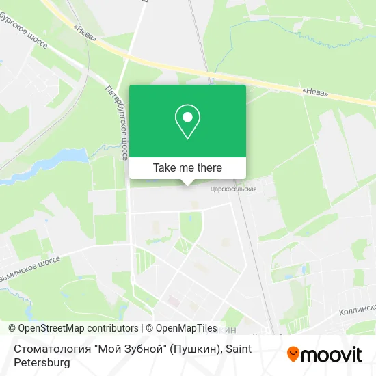 Стоматология "Мой Зубной" (Пушкин) map