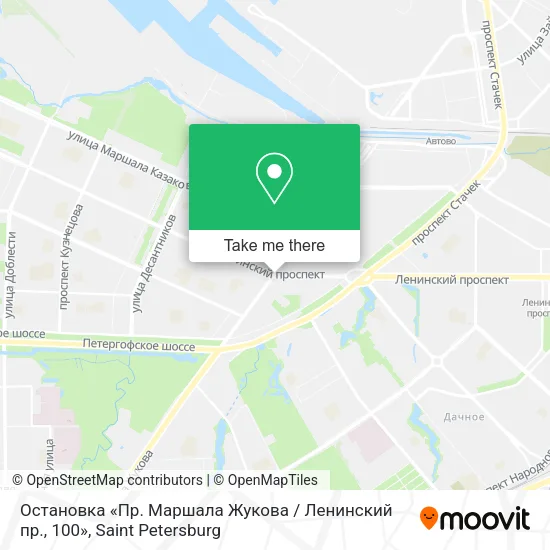 Остановка «Пр. Маршала Жукова / Ленинский пр., 100» map