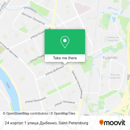 24 корпус 1 улица Дыбенко map