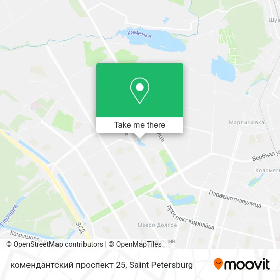 комендантский проспект 25 map