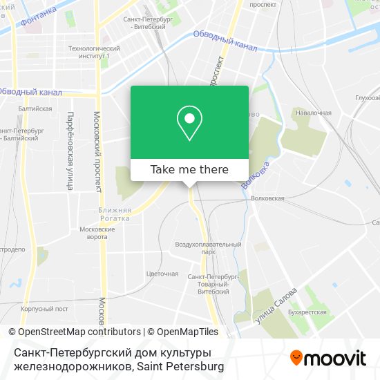 Санкт-Петербургский дом культуры железнодорожников map