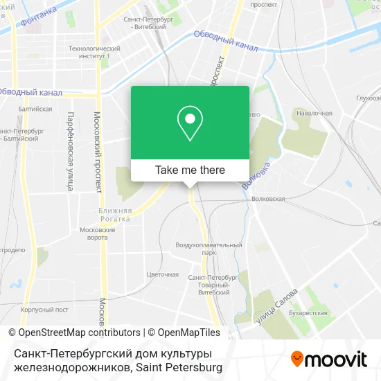 Санкт-Петербургский дом культуры железнодорожников map