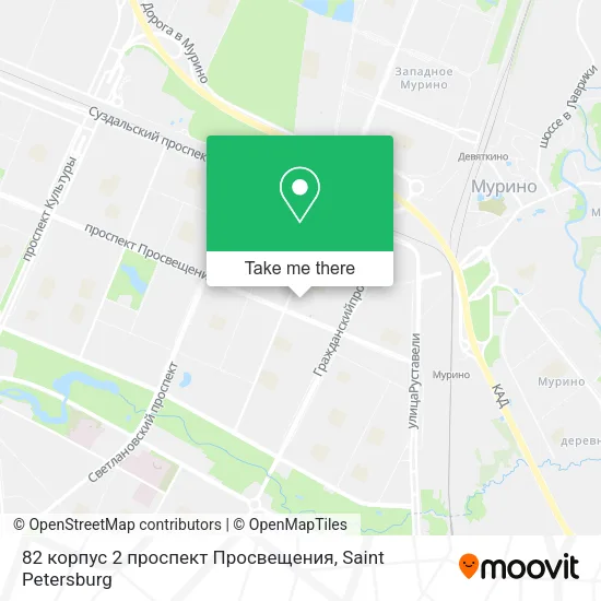 82 корпус 2 проспект Просвещения map