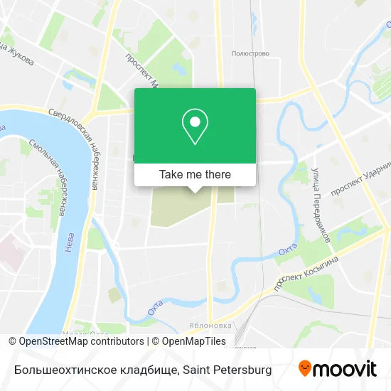 Большеохтинское кладбище map