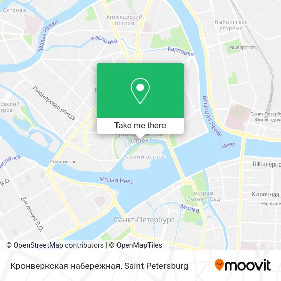 Кронверкская набережная map