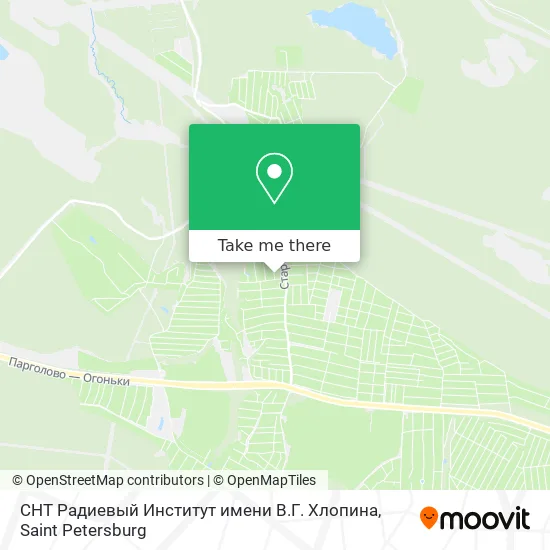 СНТ Радиевый Институт имени В.Г. Хлопина map