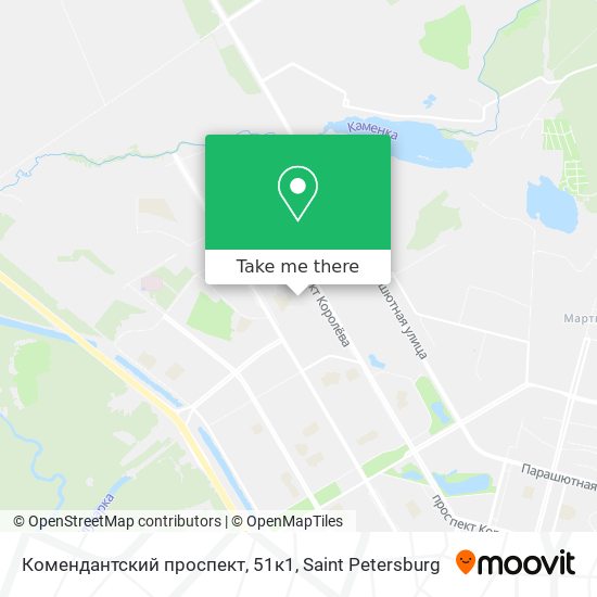 Комендантский проспект, 51к1 map