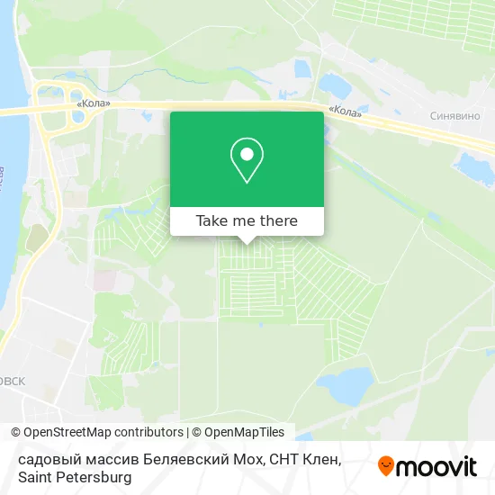 садовый массив Беляевский Мох, СНТ Клен map