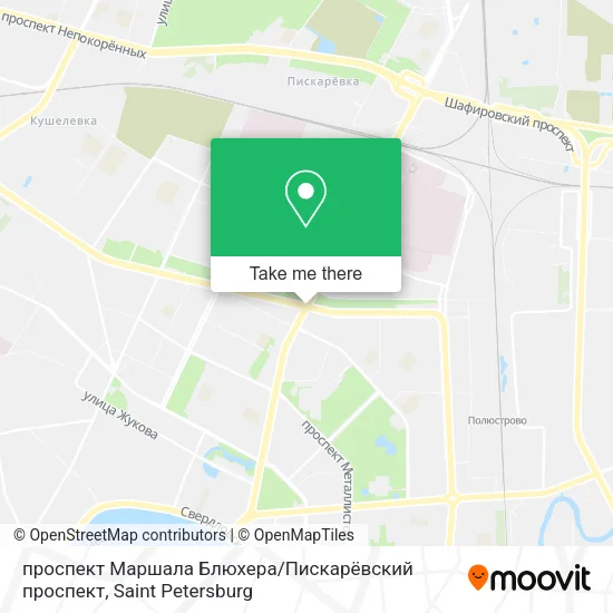 проспект Маршала Блюхера / Пискарёвский проспект map
