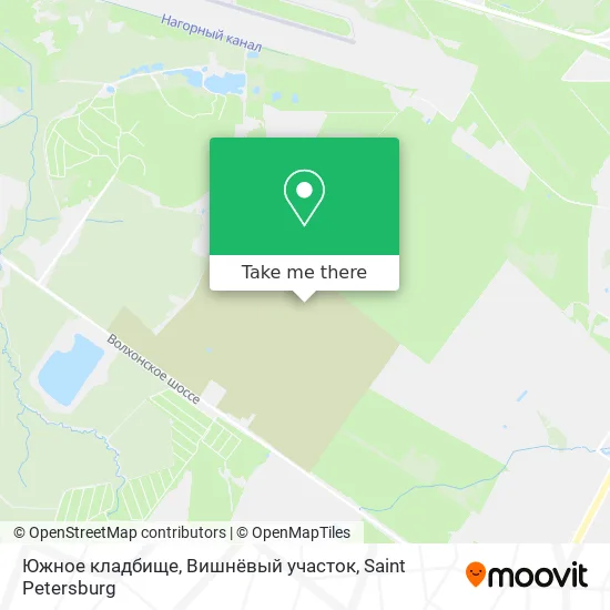 Южное кладбище, Вишнёвый участок map