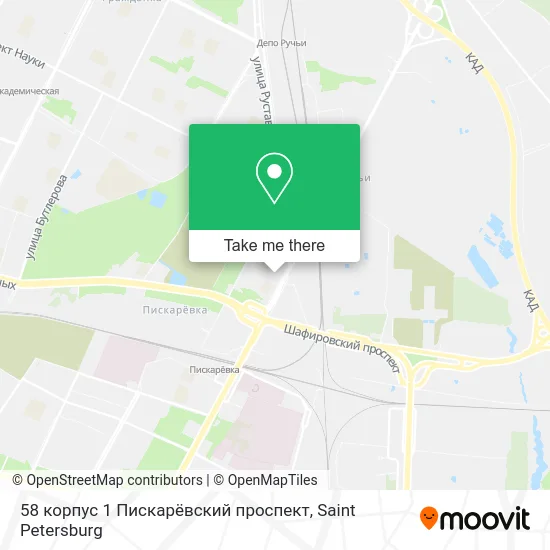 58 корпус 1 Пискарёвский проспект map