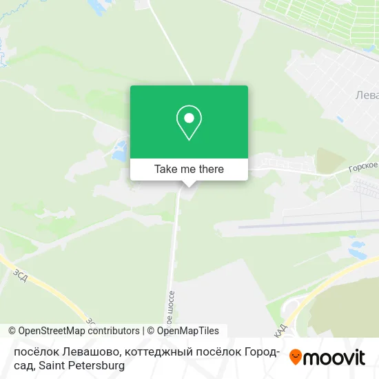 посёлок Левашово, коттеджный посёлок Город-сад map