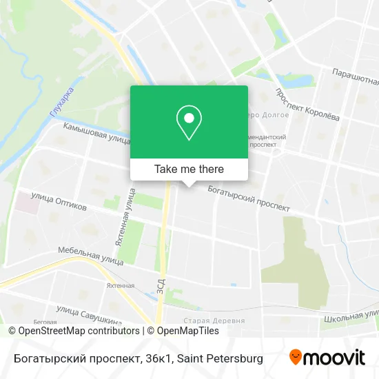Богатырский проспект, 36к1 map