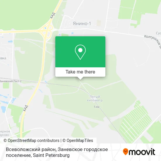 Всеволожский район, Заневское городское поселение map