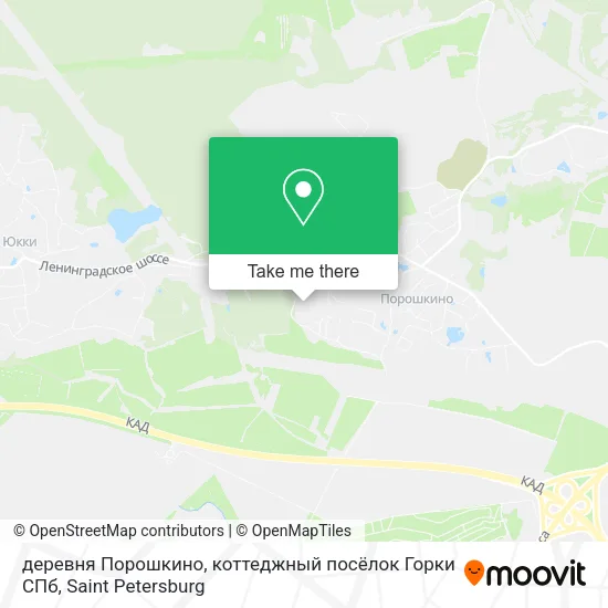 деревня Порошкино, коттеджный посёлок Горки СПб map