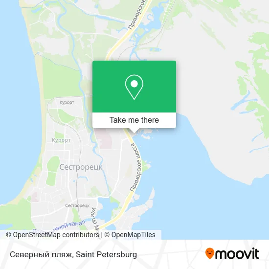 Северный пляж map