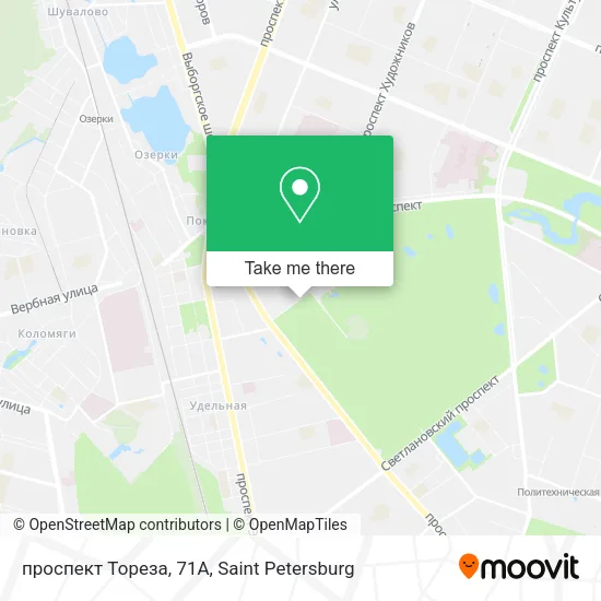 проспект Тореза, 71А map