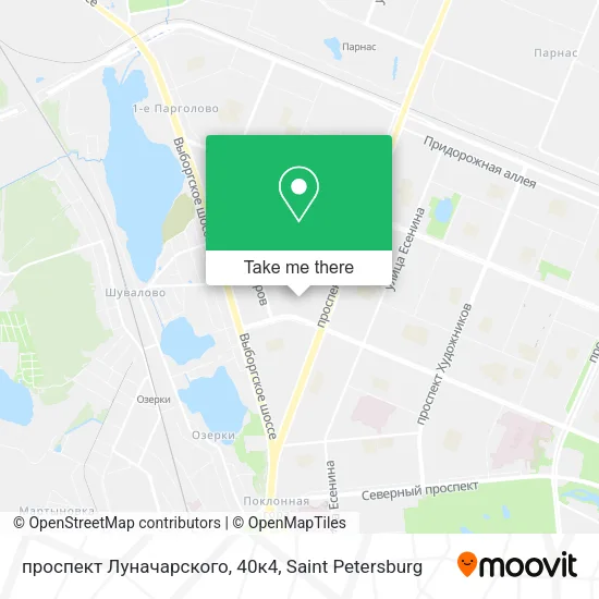 проспект Луначарского, 40к4 map
