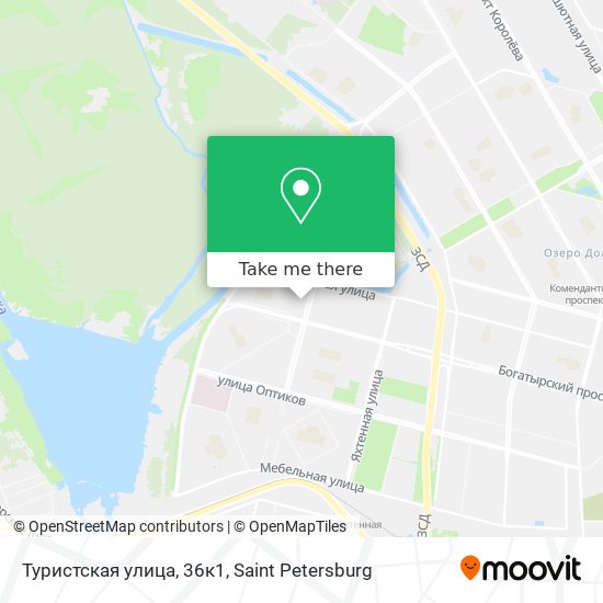 Туристская улица, 36к1 map