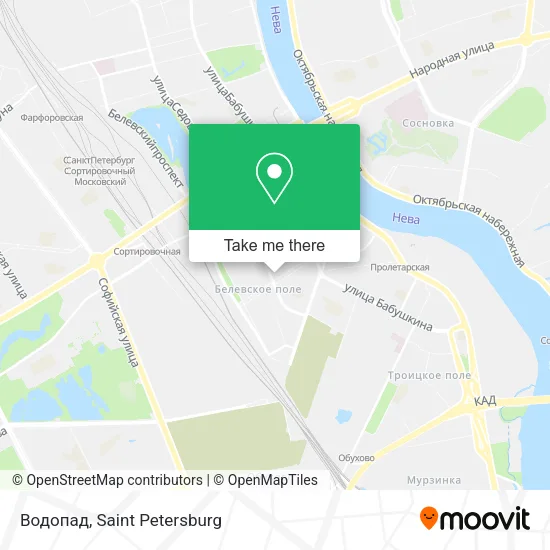 Водопад map