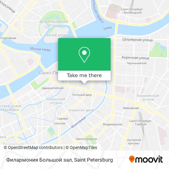 Филармония Большой зал map