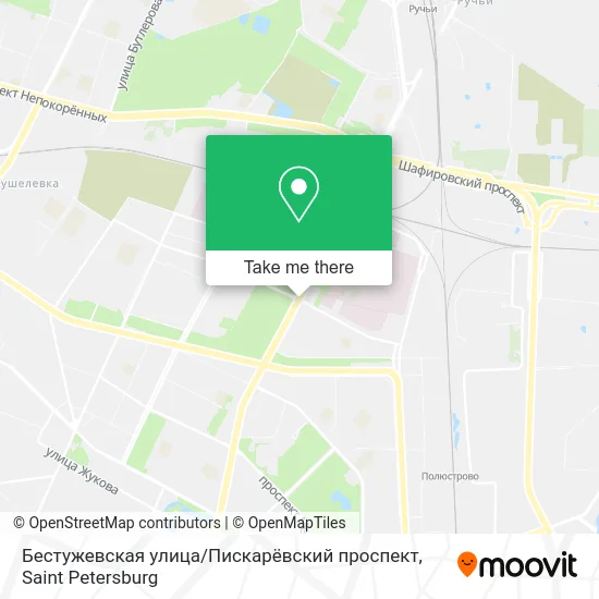 Бестужевская улица / Пискарёвский проспект map