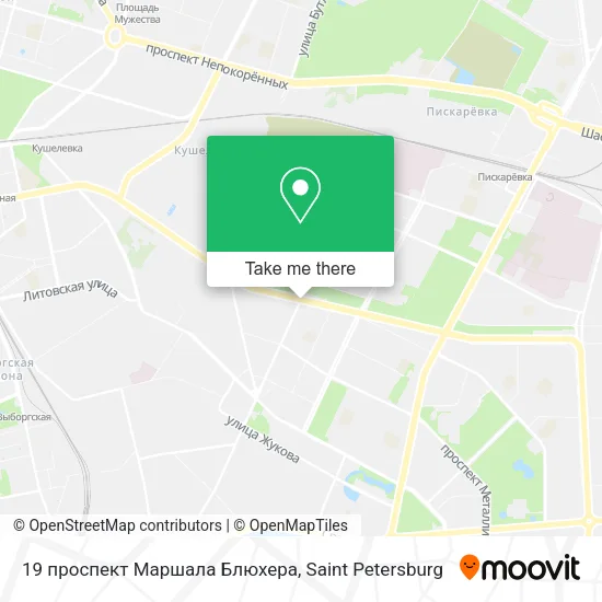 19 проспект Маршала Блюхера map