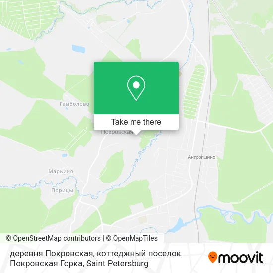 деревня Покровская, коттеджный поселок Покровская Горка map