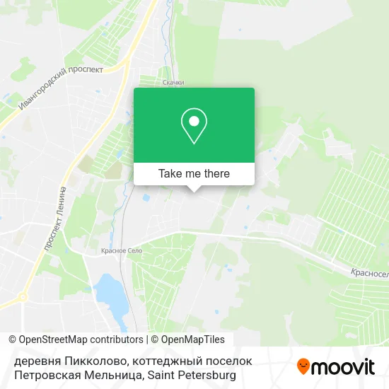 деревня Пикколово, коттеджный поселок Петровская Мельница map
