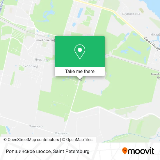 Ропшинское шоссе map