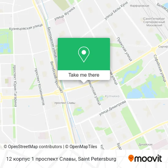 12 корпус 1 проспект Славы map