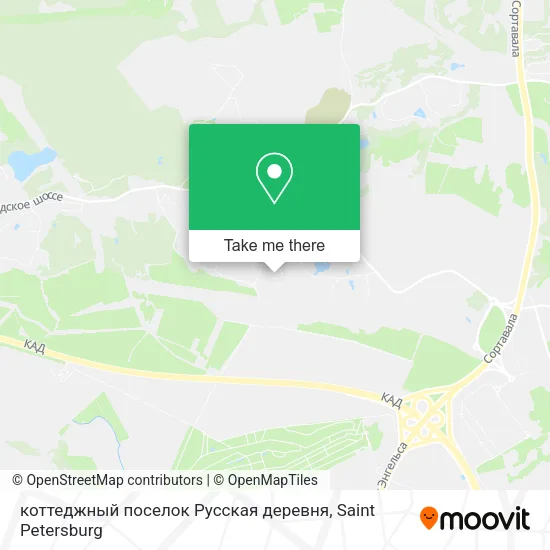 коттеджный поселок Русская деревня map