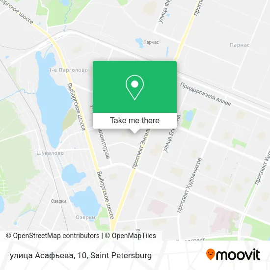 улица Асафьева, 10 map