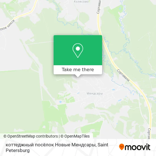 коттеджный посёлок Новые Мендсары map