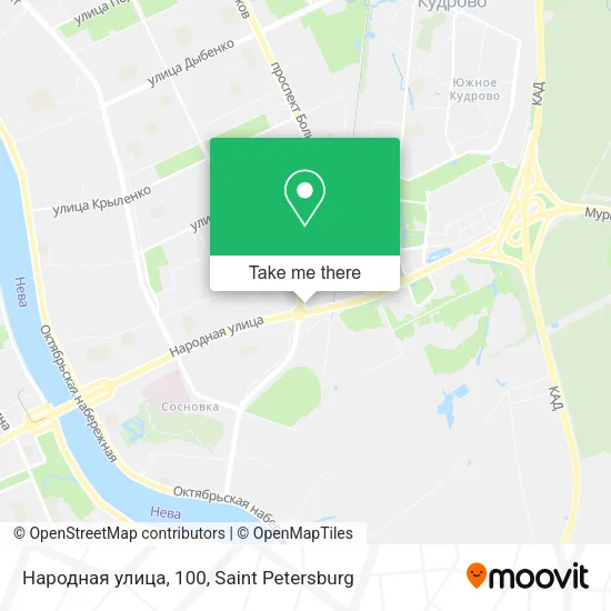 Народная улица, 100 map